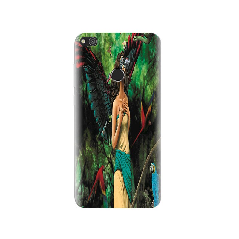 Husa Huawei P8 Lite 2017 Beautiful Angel Playing With Snake And Parrots