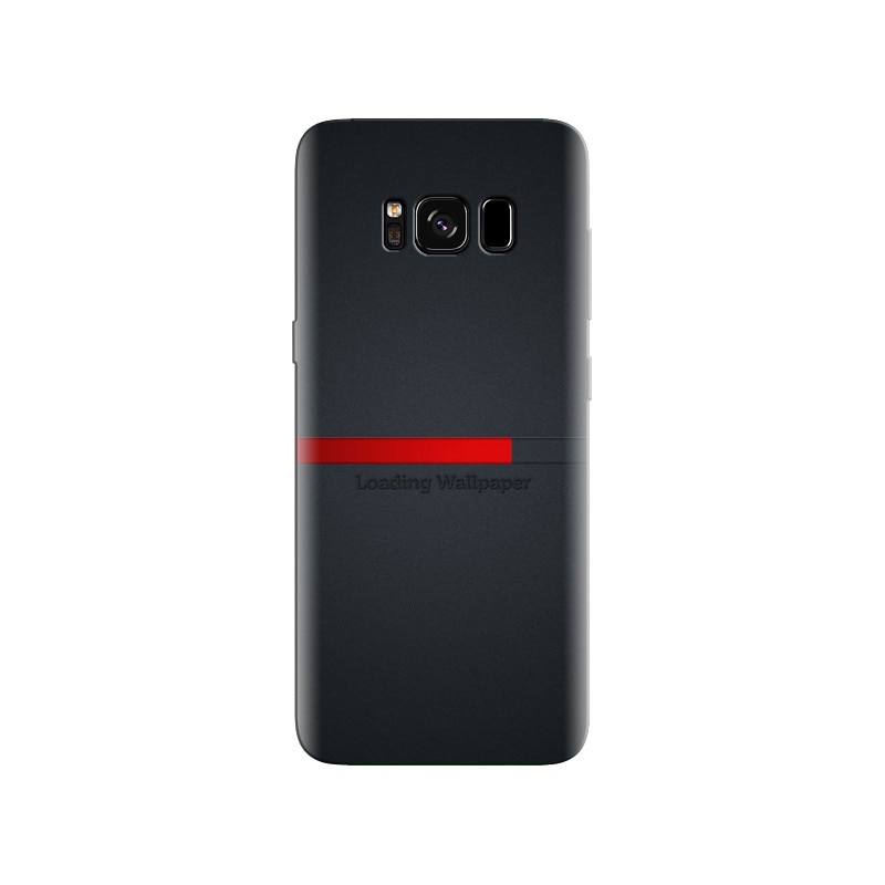 Husa Samsung S8 Plus Loading Wallpaper Red Line Grey Background