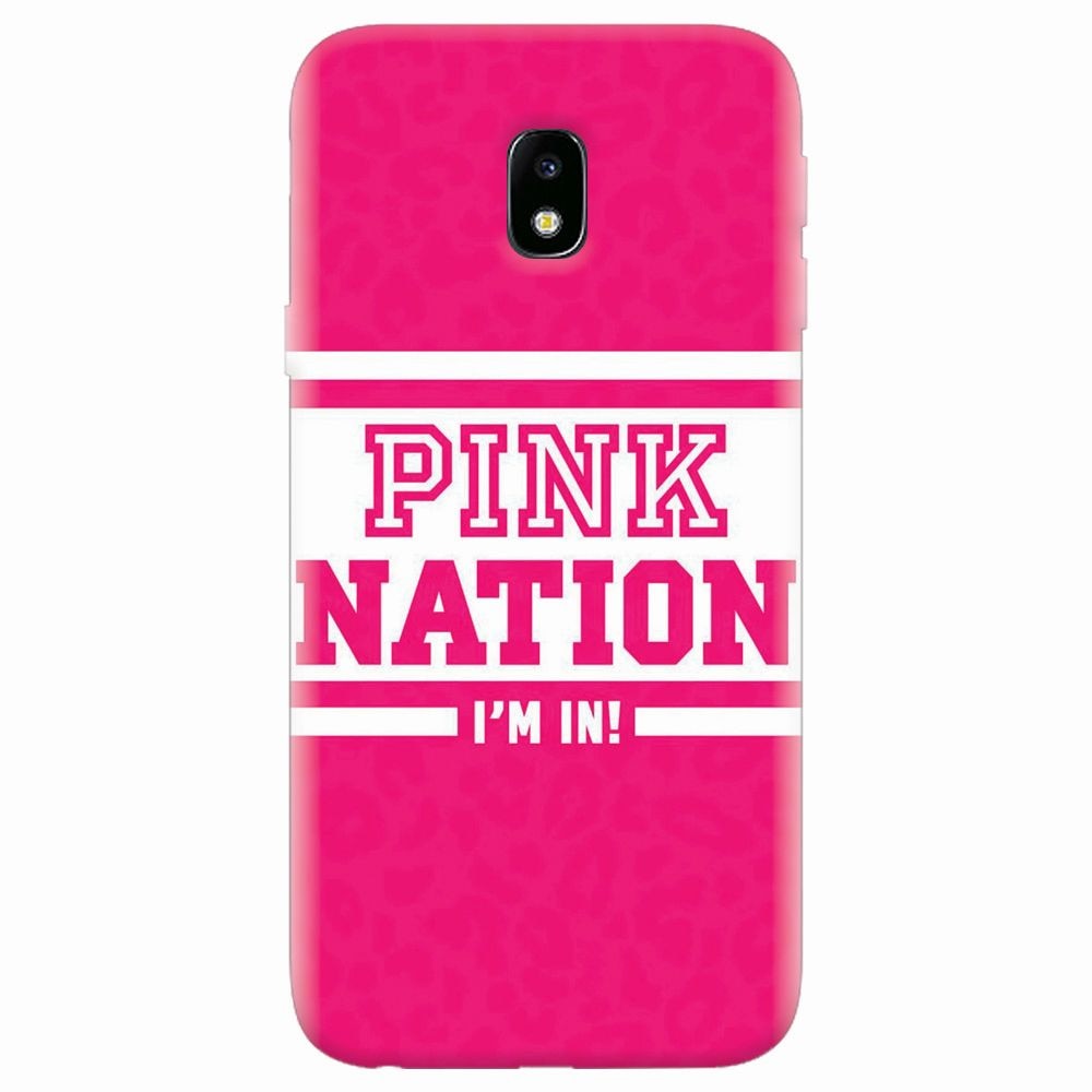 Husa silicon pentru Samsung Galaxy J7 Pro 2017, Pink Nation