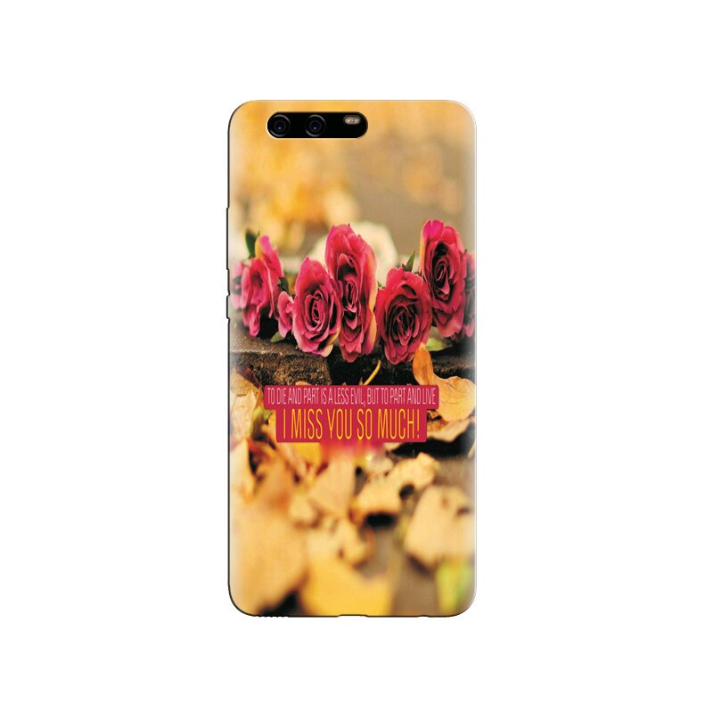 Husa Huawei P10 PLUS I Miss You So Much With Red Flowers