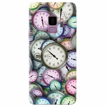 Husa silicon pentru Samsung Galaxy S9, Clocks Husa silicon pentru Samsung Galaxy S9, Clocks