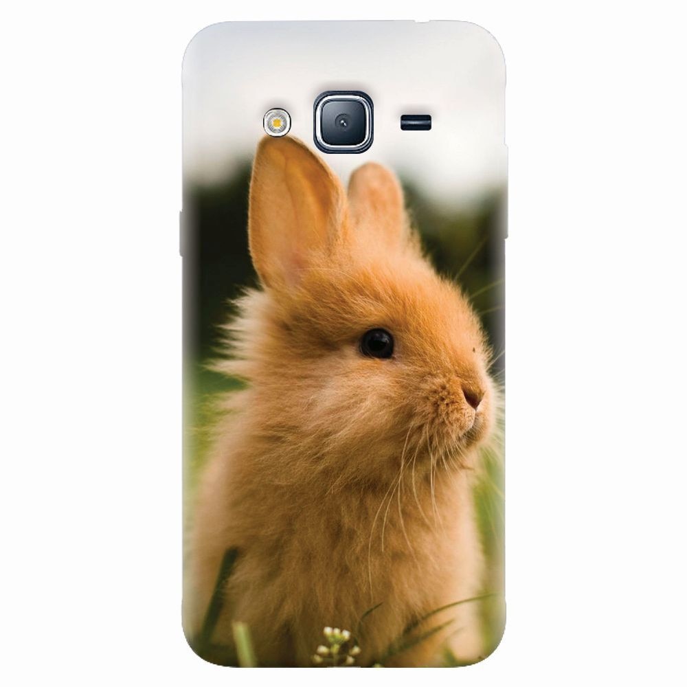Husa silicon pentru Samsung Galaxy J7 2015, Cute Rabbit In Grass