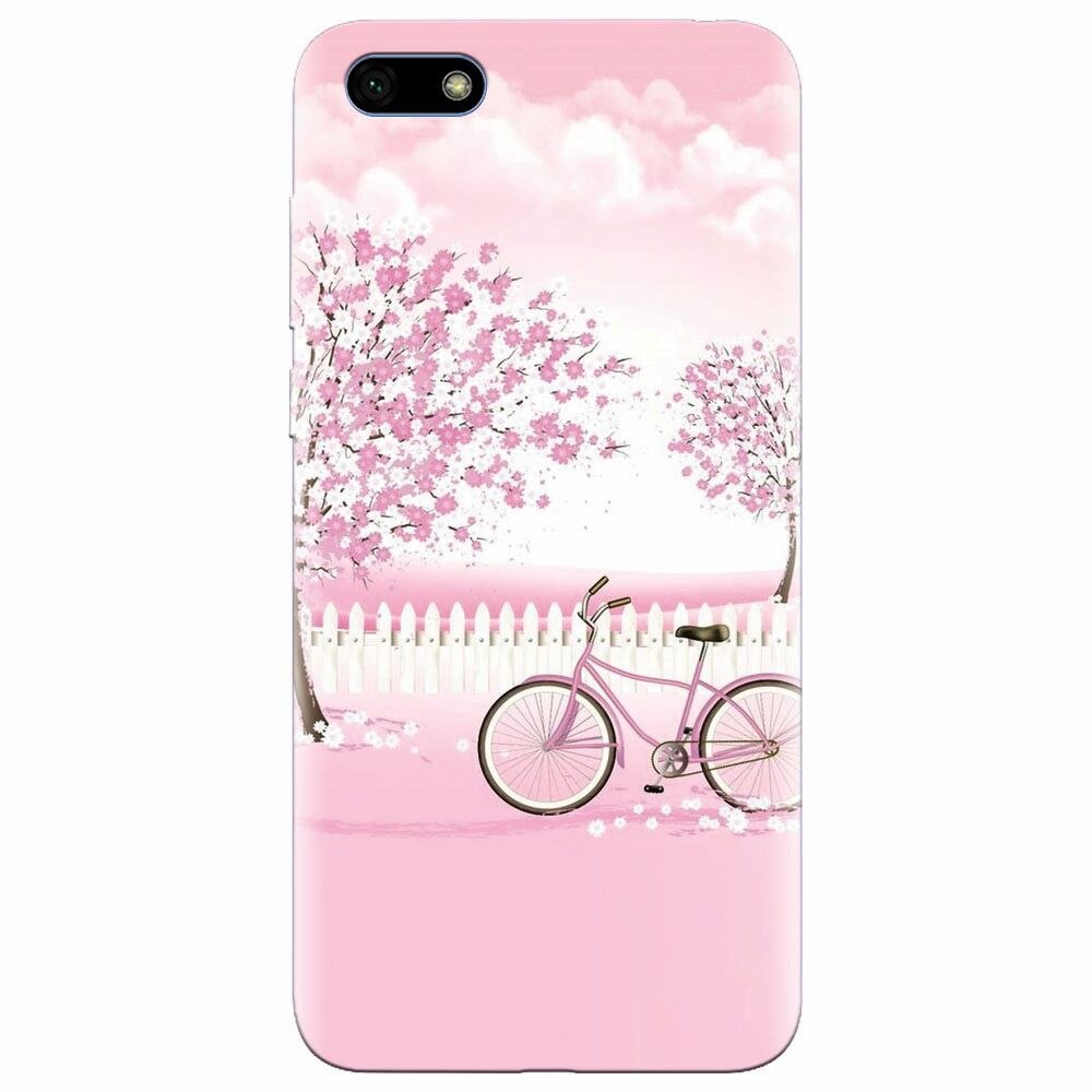 Husa silicon pentru Huawei Y5 2018, Pink Spring