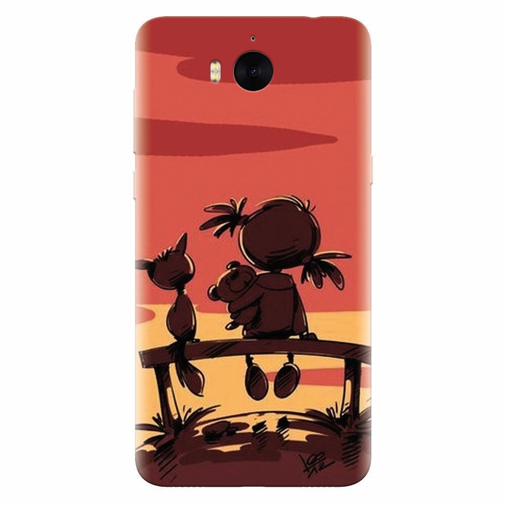 Husa silicon pentru Huawei Y6 2017, Lovely Sunsets