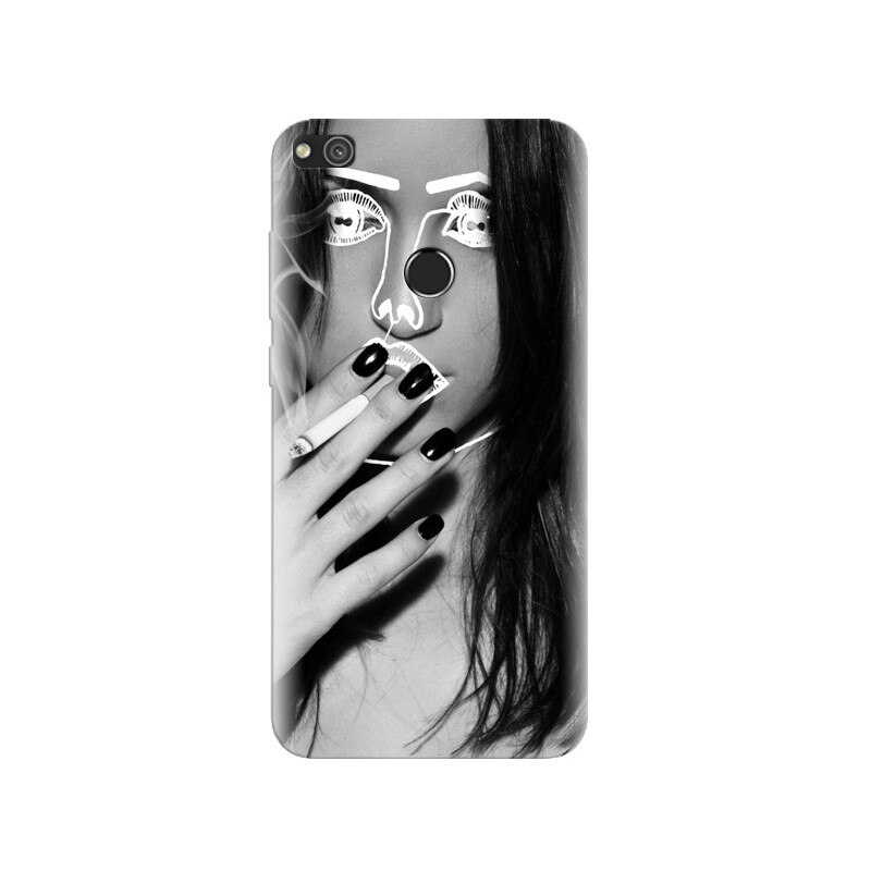 Husa Huawei P8 Lite 2017 Disclosure Face Girl Smoking Black And White