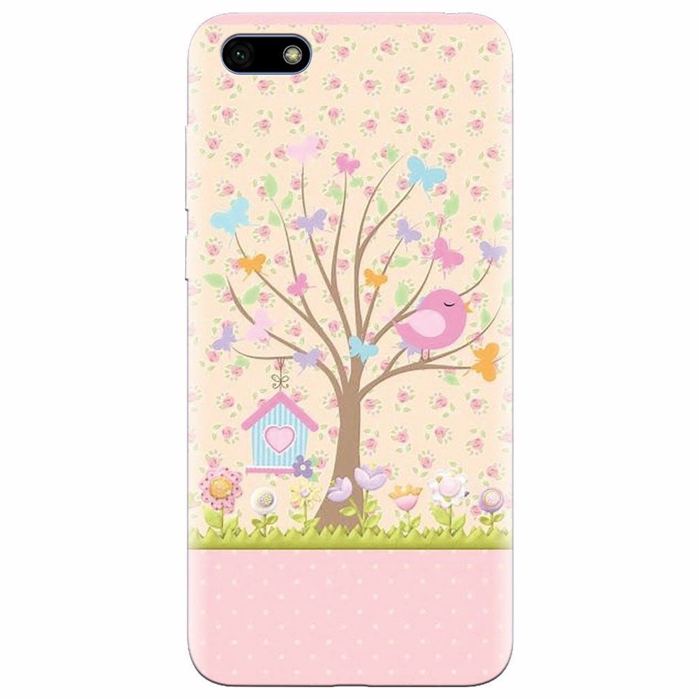 Husa silicon pentru Huawei Y5 2018, Cute Birdhouse