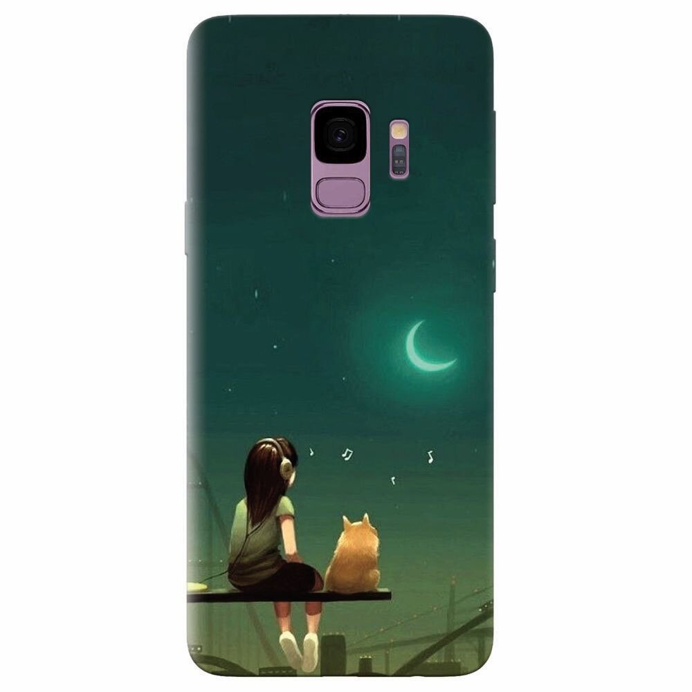 Husa silicon pentru Samsung Galaxy S9, Cat And Girl