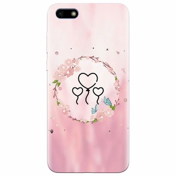 Husa silicon pentru Huawei Y5 Prime 2018, Heart Baloons Husa silicon pentru Huawei Y5 Prime 2018, Heart Baloons