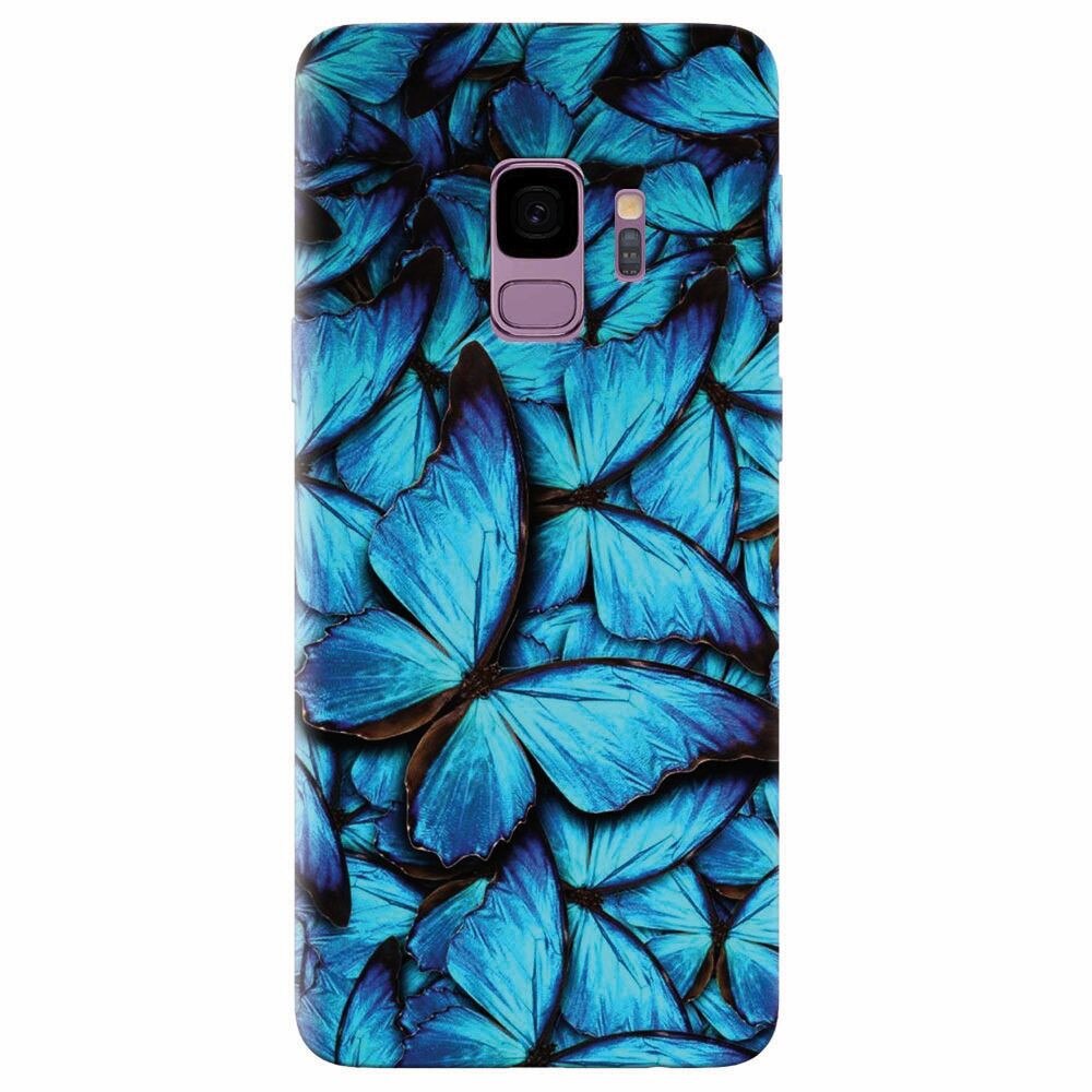 Husa silicon pentru Samsung Galaxy S9, Blue Butterfly 101