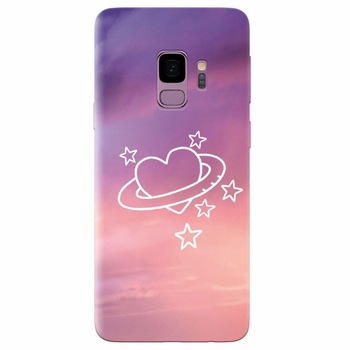 Husa silicon pentru Samsung Galaxy S9, Galaxy Heart Husa silicon pentru Samsung Galaxy S9, Galaxy Heart