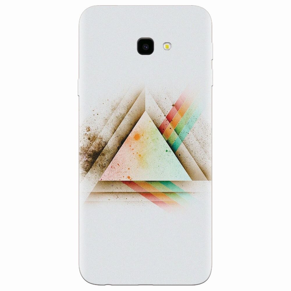 Husa silicon pentru Samsung Galaxy J4 Plus, Abstract Grunge Light Triangle