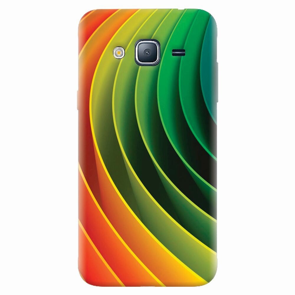 Husa silicon pentru Samsung Galaxy J7 2015, 3D Multicolor Abstract Lines