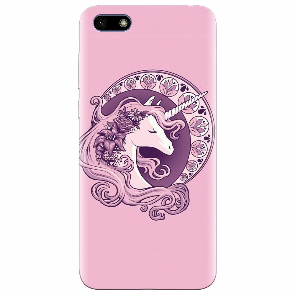 Husa silicon pentru Huawei Y5 2018, Purple Unicorn