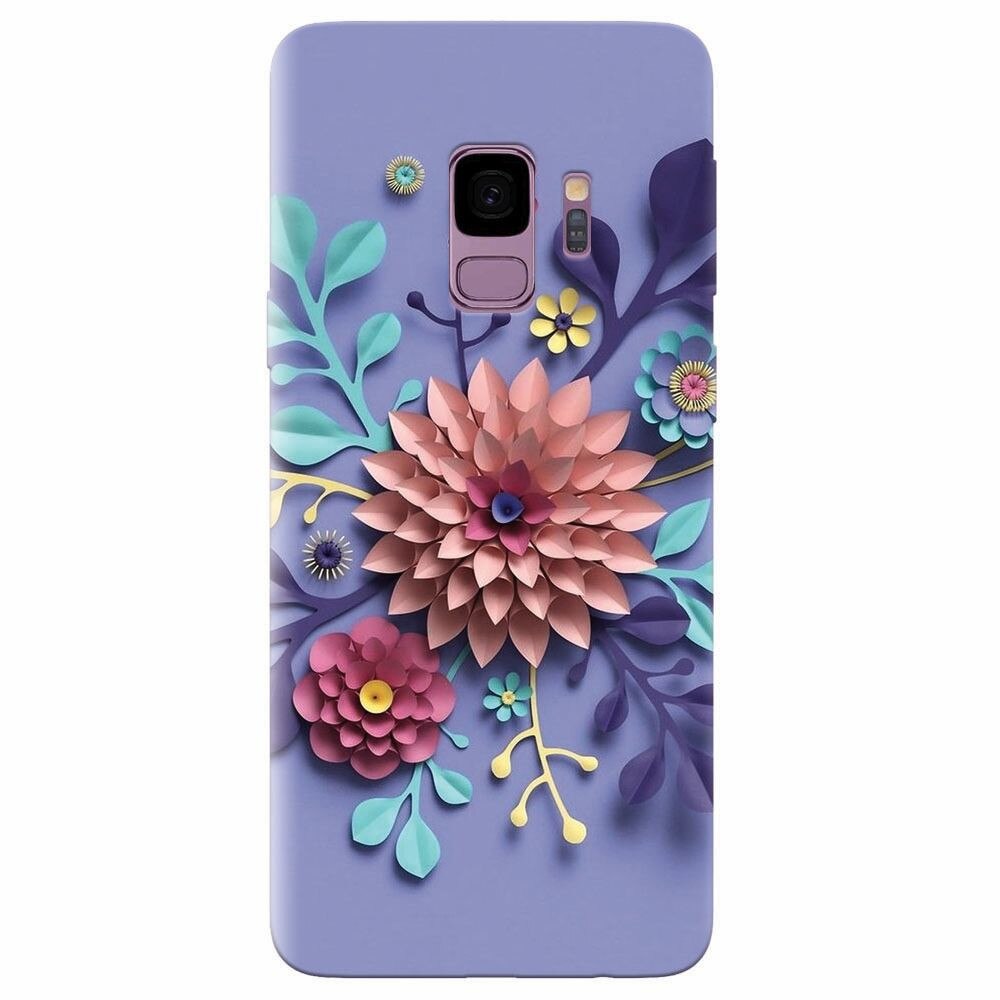 Husa silicon pentru Samsung Galaxy S9, Flower Artwork