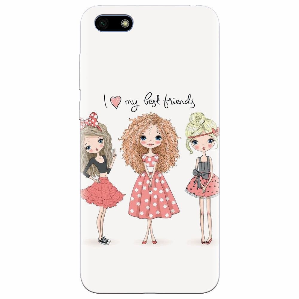 Husa silicon pentru Huawei Y5 2018, I Love My Best Friends
