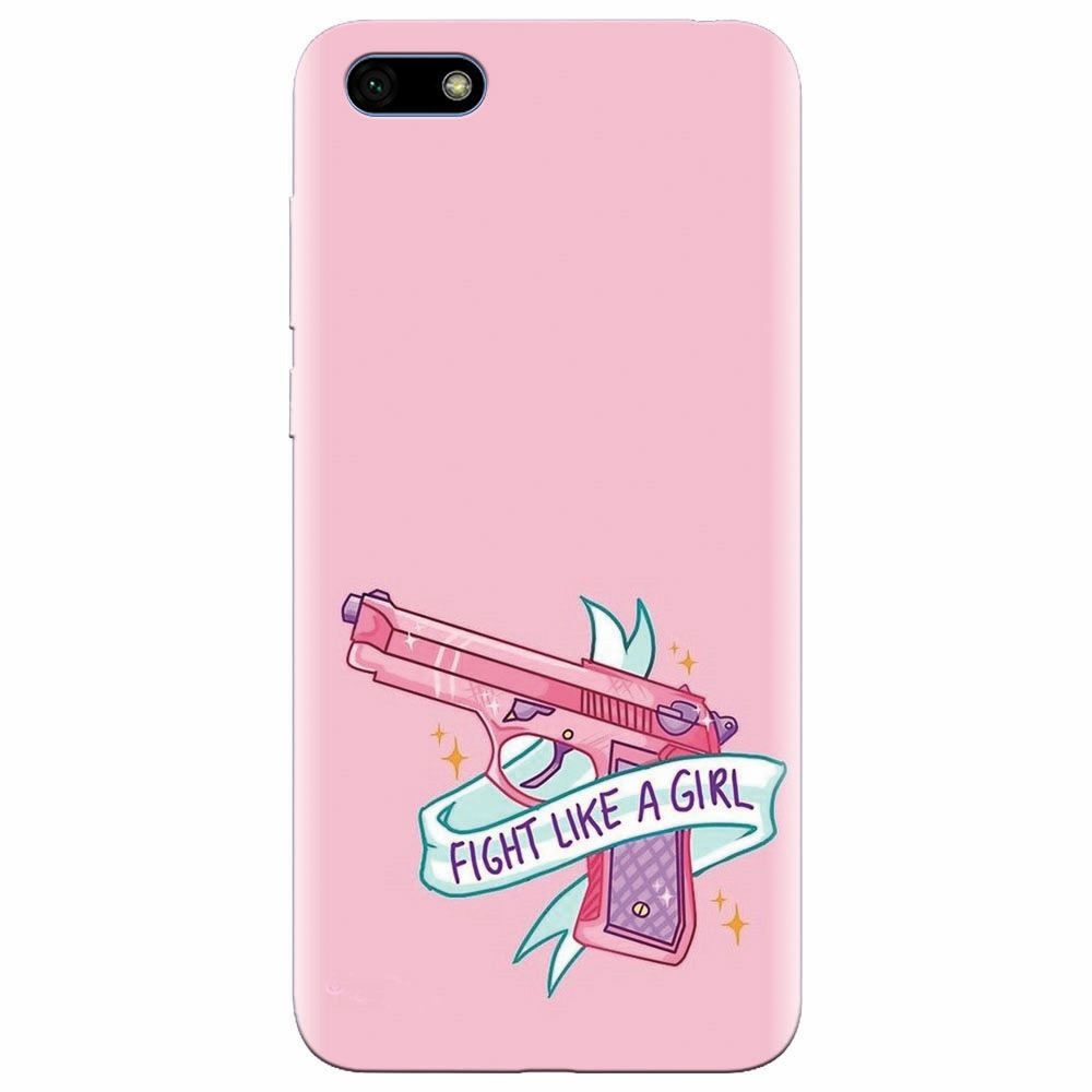 Husa silicon pentru Huawei Y5 Prime 2018, Fight Like A Girl