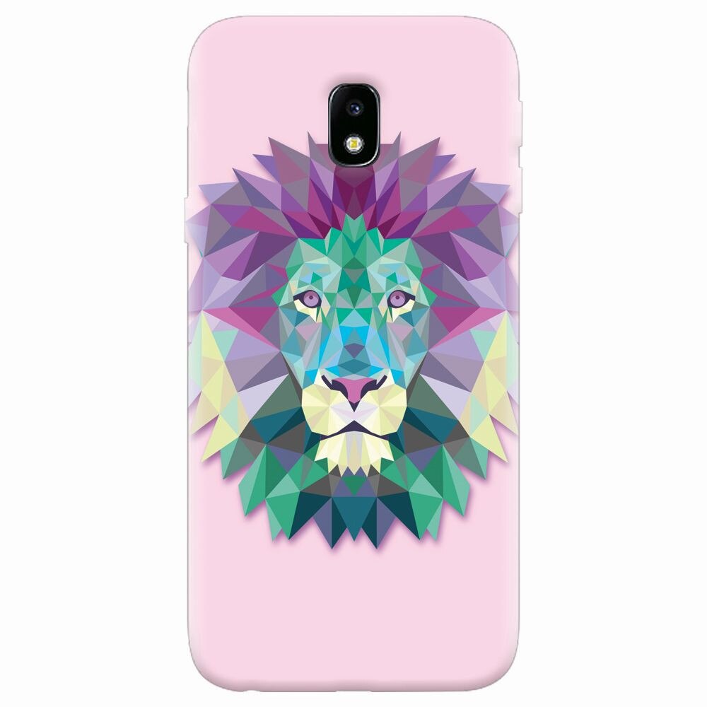 Husa silicon pentru Samsung Galaxy J7 Pro 2017, Polygon Lion