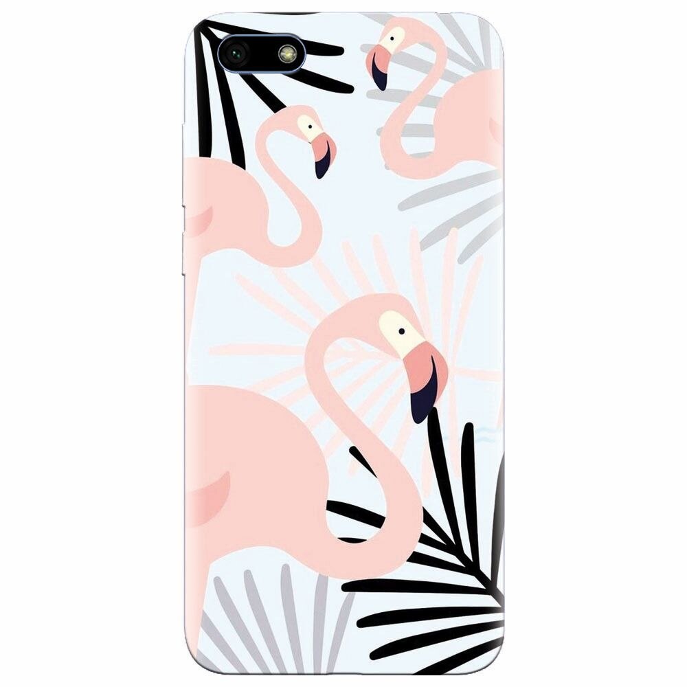 Husa silicon pentru Huawei Y5 2018, Flamingo