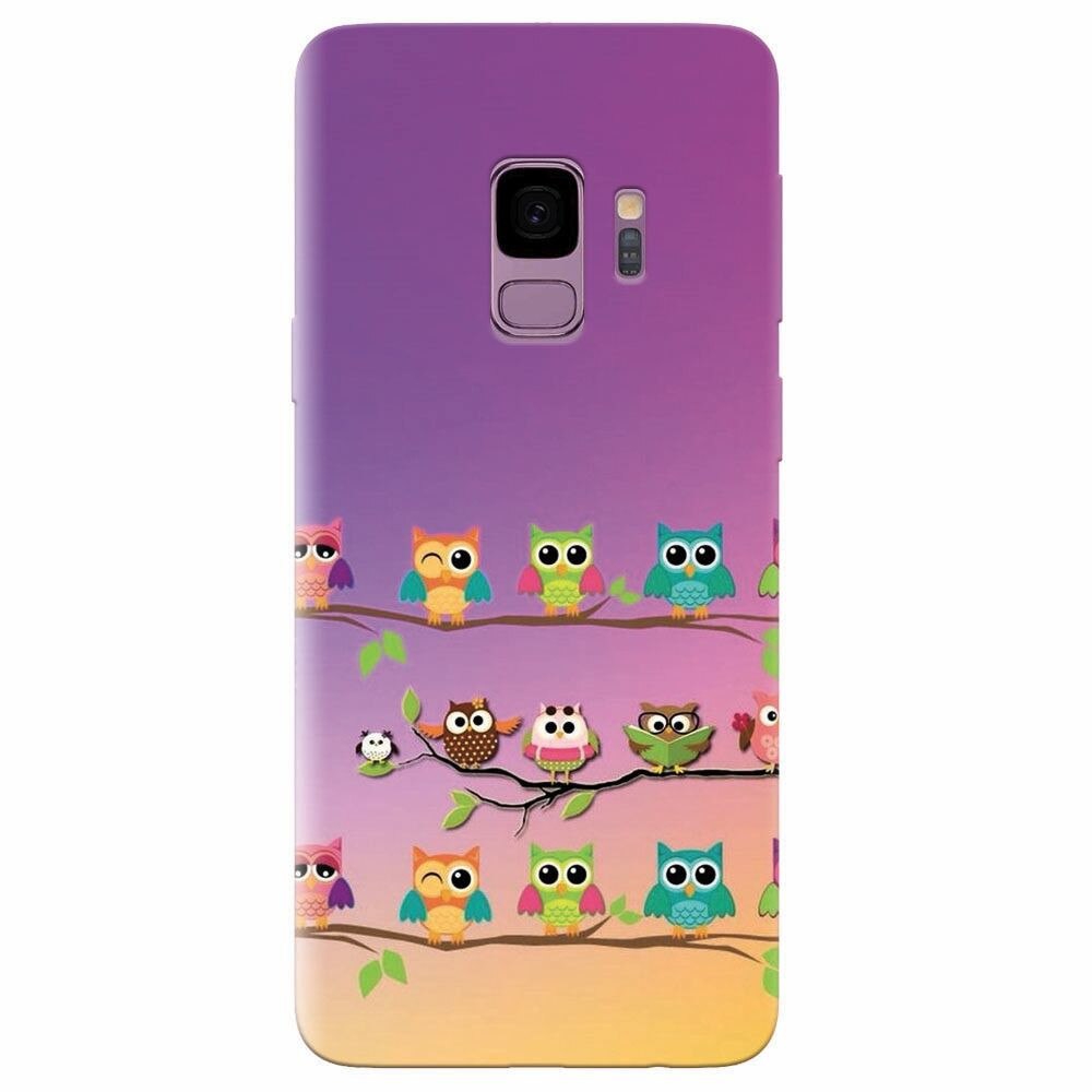 Husa silicon pentru Samsung Galaxy S9, Owls