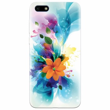 Husa silicon pentru Huawei Y5 Prime 2018, Flower 011 Husa silicon pentru Huawei Y5 Prime 2018, Flower 011