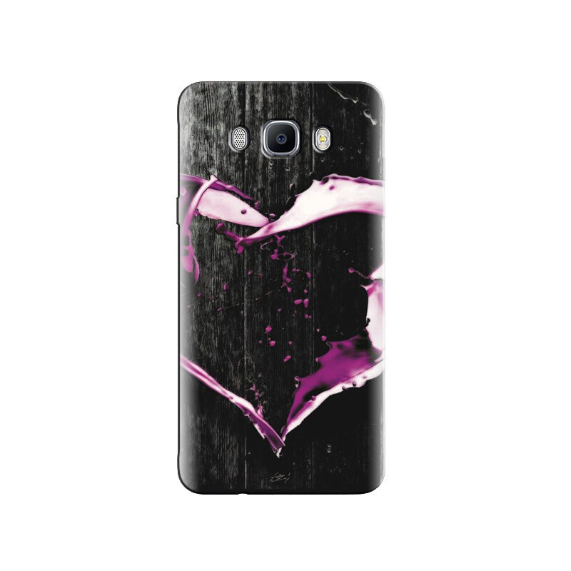 Husa Samsung J5 2016 Pink Color Love Heart Backgrounds