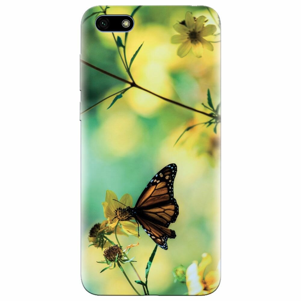 Husa silicon pentru Huawei Y5 Prime 2018, Butterfly