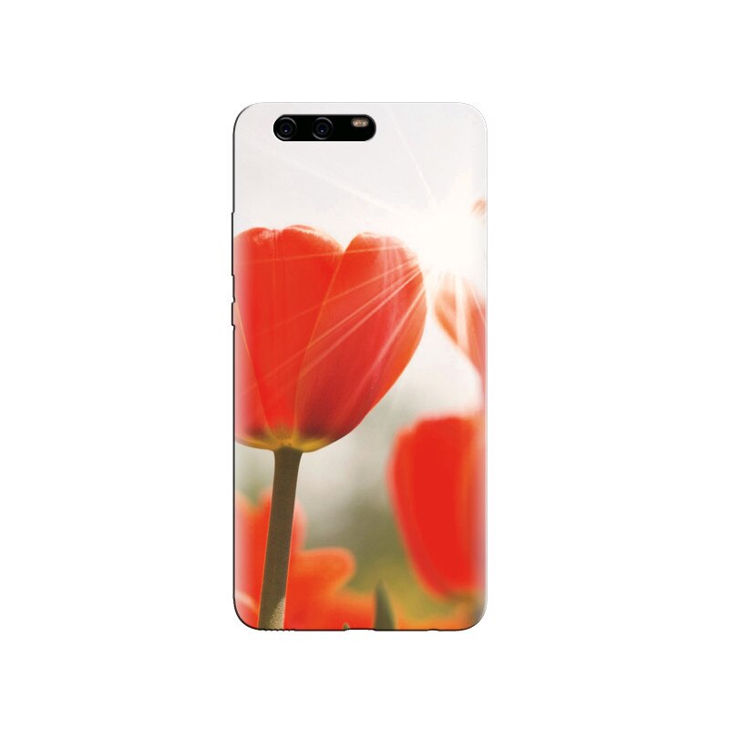 Husa Huawei P10 Orange Tulips Flower Backgrounds