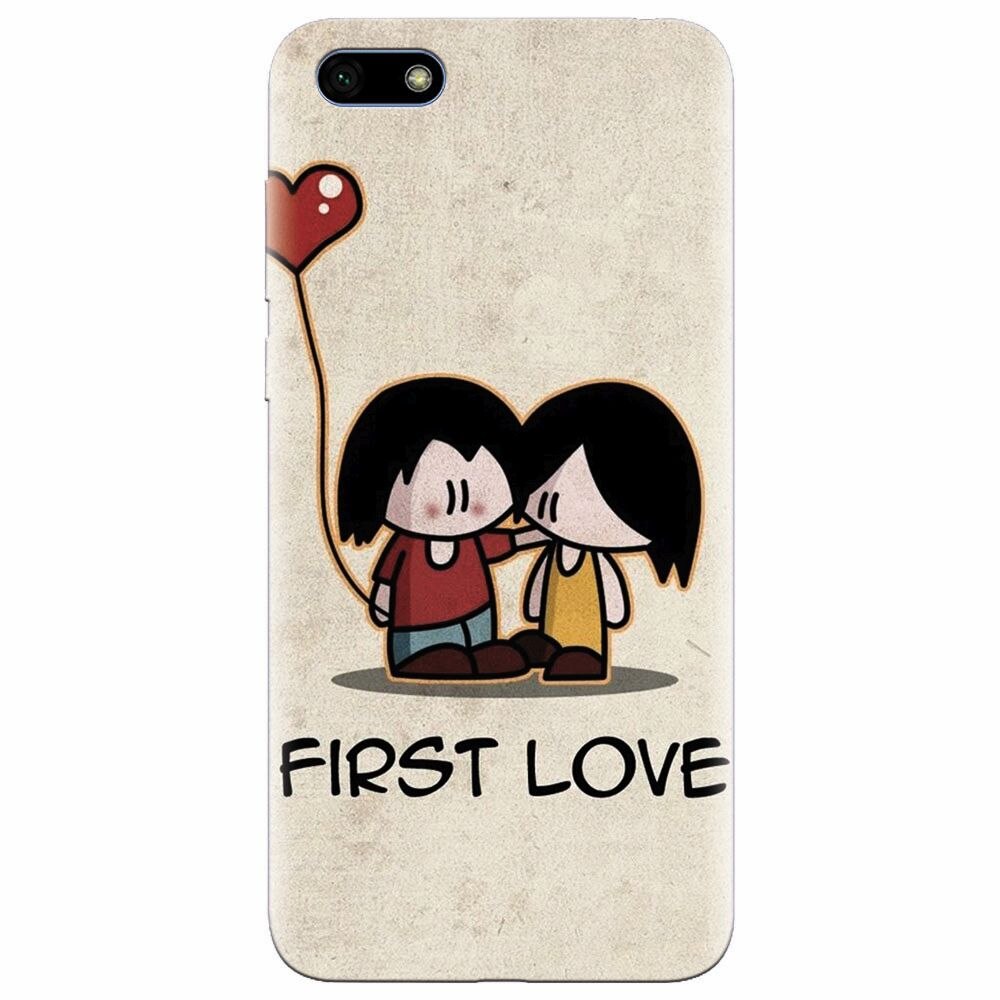 Husa silicon pentru Huawei Y5 Prime 2018, First Love Great Lock Screen