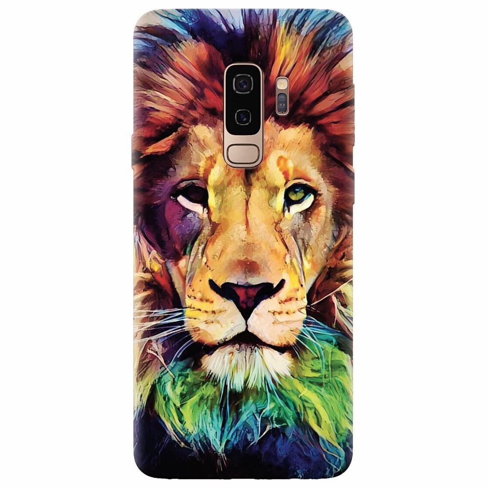 Husa silicon pentru Samsung Galaxy S9 Plus, Colorfull Lion