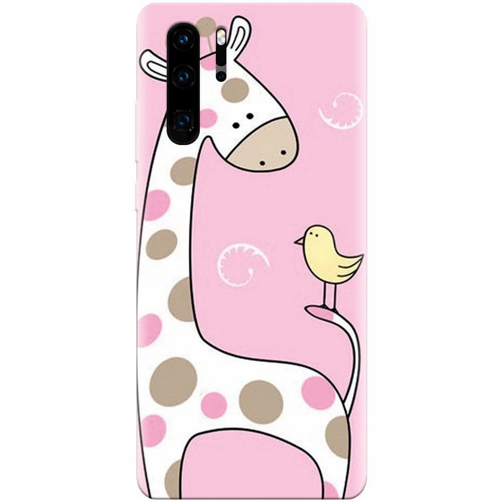 Husa silicon pentru Huawei P30 Pro, Cute Giraffe