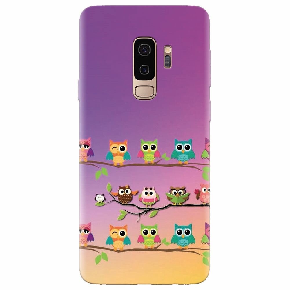 Husa silicon pentru Samsung Galaxy S9 Plus, Owls