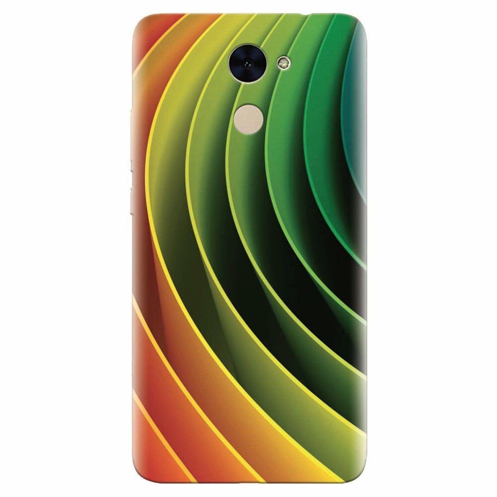 Husa silicon pentru Huawei Y7 Prime 2017, 3D Multicolor Abstract Lines