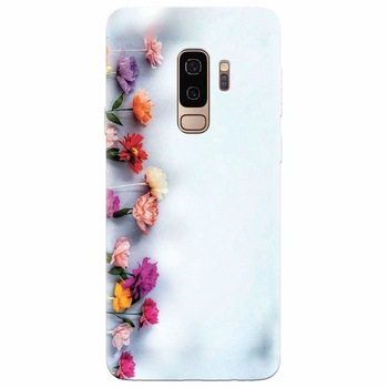 Husa silicon pentru Samsung Galaxy S9 Plus, Flowers Husa silicon pentru Samsung Galaxy S9 Plus, Flowers
