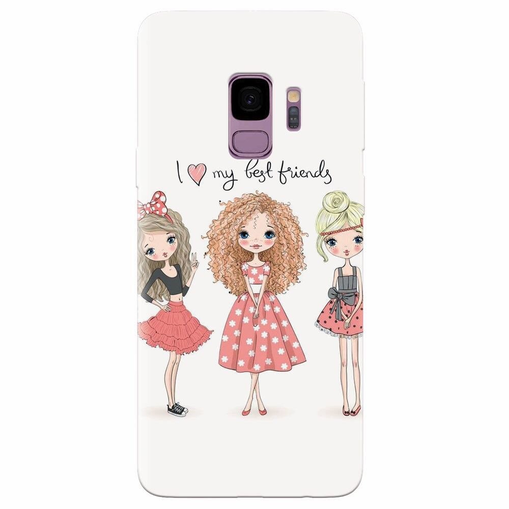 Husa silicon pentru Samsung Galaxy S9, I Love My Best Friends