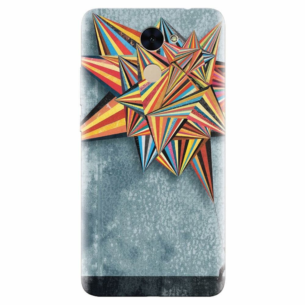 Husa silicon pentru Huawei Enjoy 7 Plus, Abstract Colorful Balloon Triangles