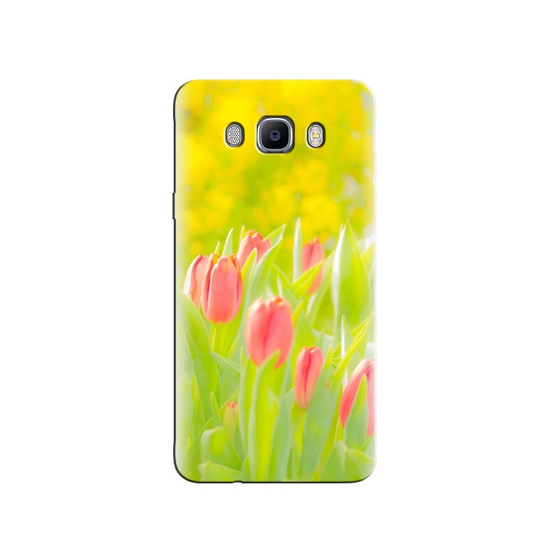 Husa Samsung J5 2016 Pink Tulips Green Field Macro