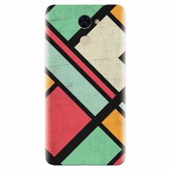 Husa silicon pentru Huawei Y7 Prime 2017, Retro Grunge Husa silicon pentru Huawei Y7 Prime 2017, Retro Grunge