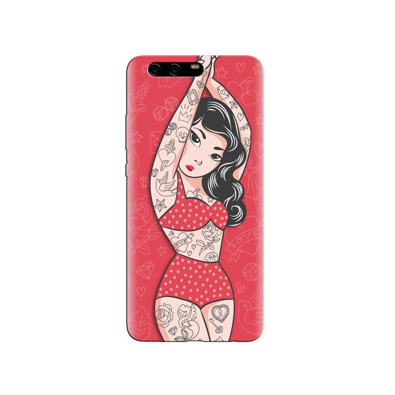 Husa Huawei P10 Pin Up Girl Tattoo
