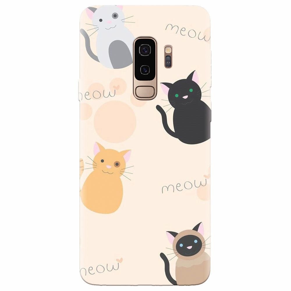Husa silicon pentru Samsung Galaxy S9 Plus, Meow