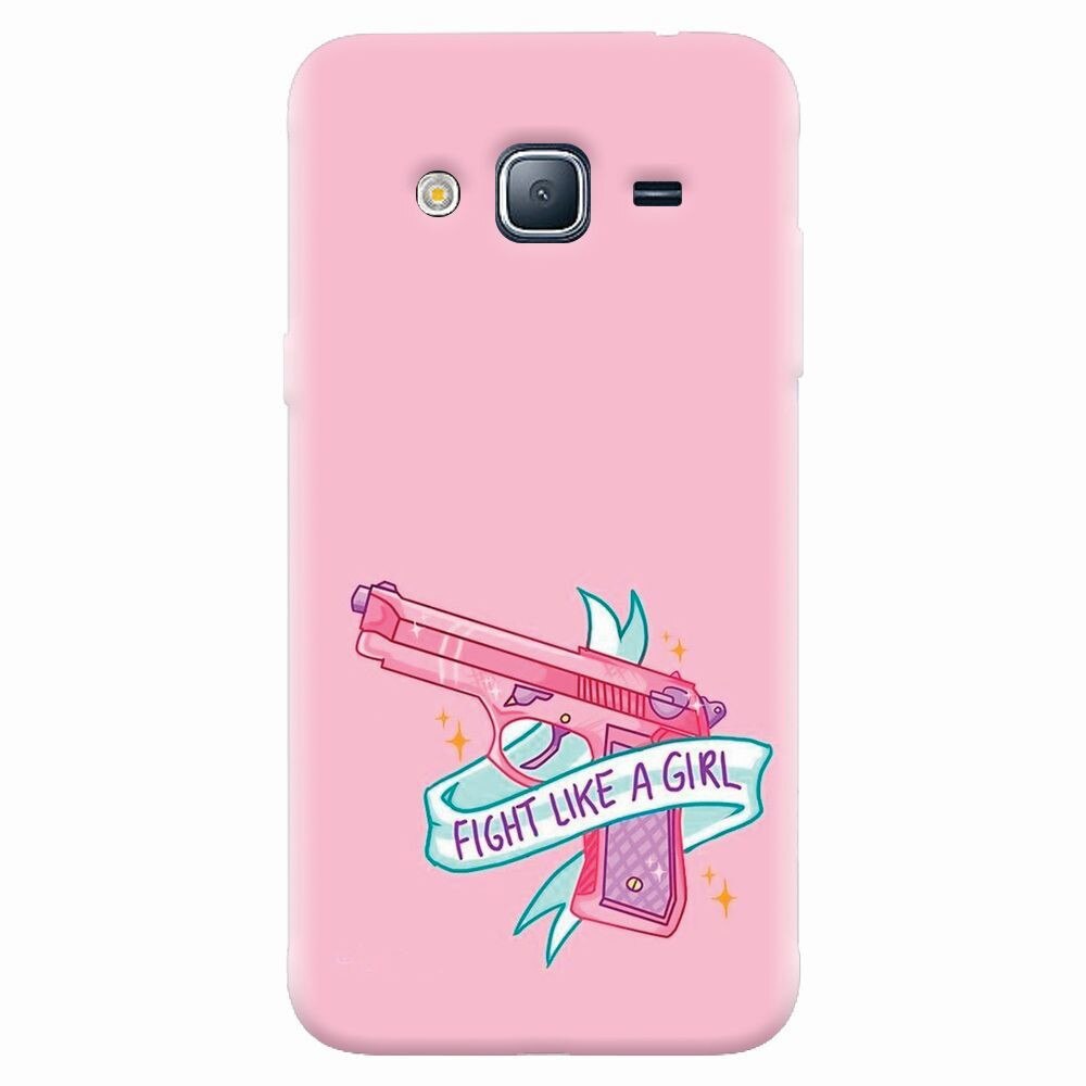 Husa silicon pentru Samsung Galaxy J5 2015, Fight Like A Girl