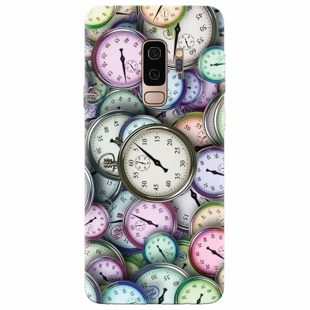 Husa silicon pentru Samsung Galaxy S9 Plus, Clocks