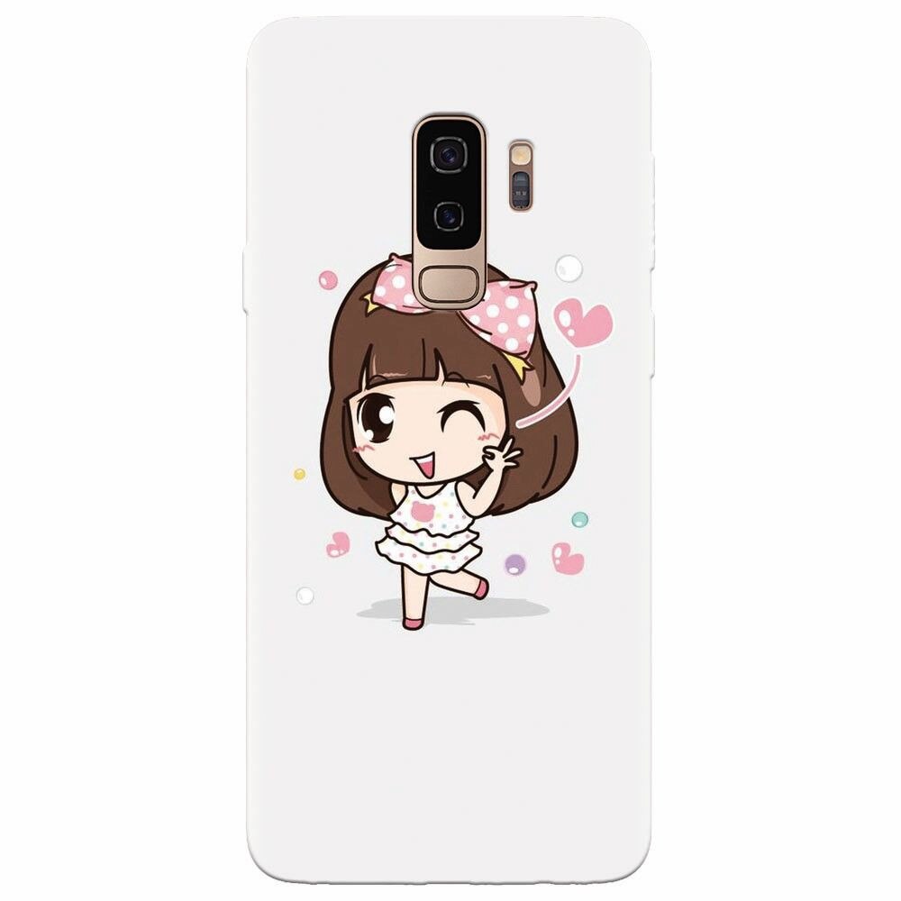 Husa silicon pentru Samsung Galaxy S9 Plus, Happy Girl