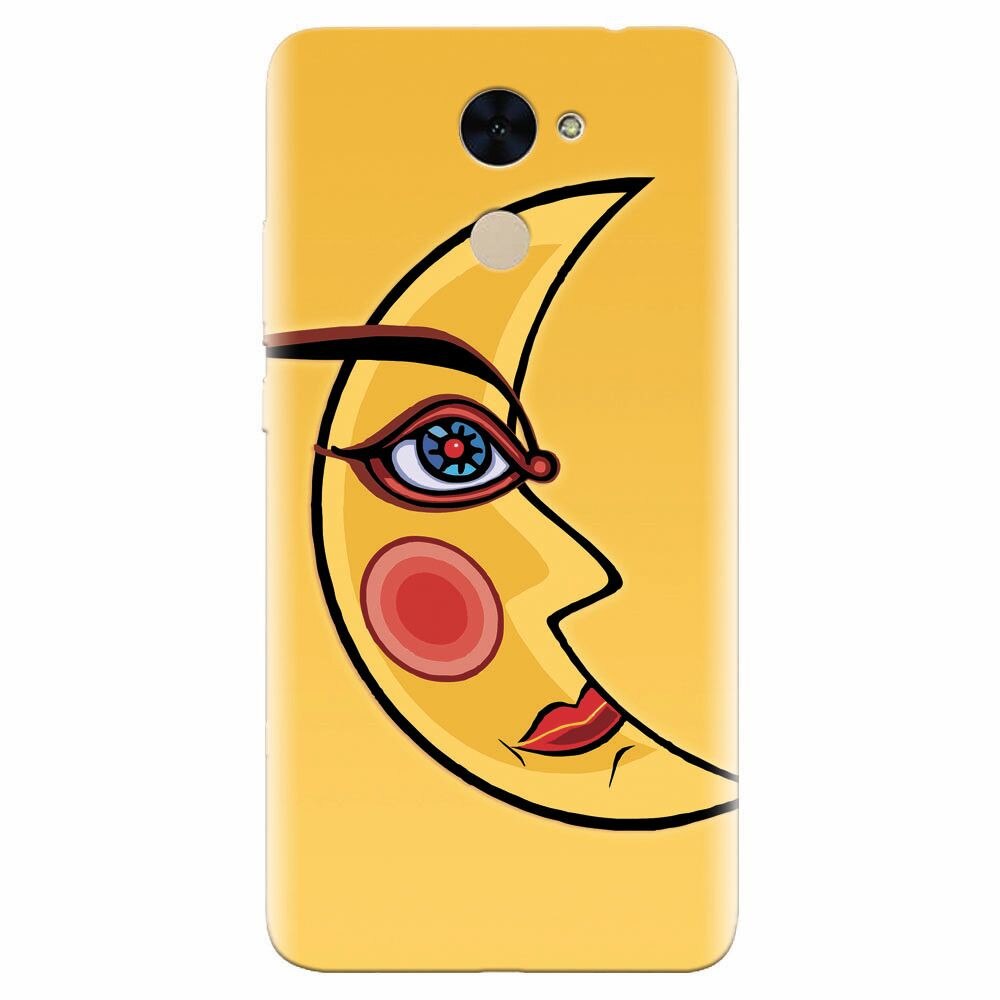Husa silicon pentru Huawei Enjoy 7 Plus, Yellow Moon