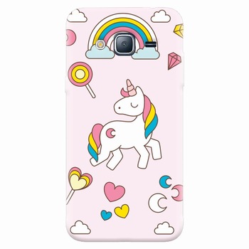 Husa silicon pentru Samsung Galaxy J7 2015, Cute Unicorn Husa silicon pentru Samsung Galaxy J7 2015, Cute Unicorn