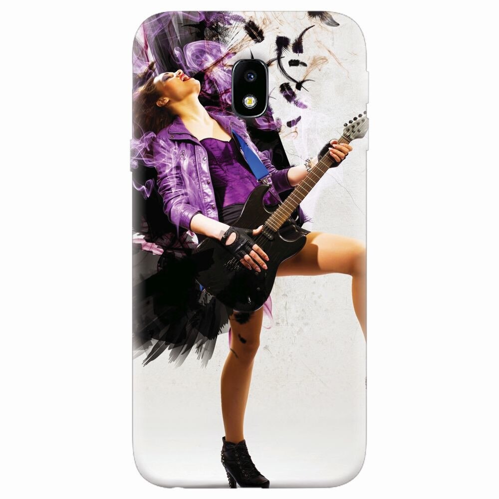 Husa silicon pentru Samsung Galaxy J7 Pro 2017, Rock Music Girl