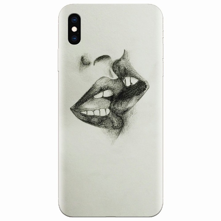 Силиконов калъф, съвместим с Apple iPhone XS, Kiss