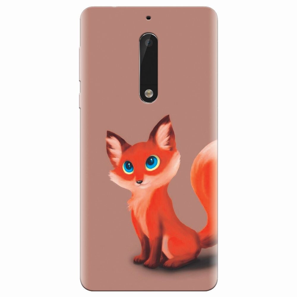 Husa silicon pentru Nokia 5, Fox Cartoon Animal And