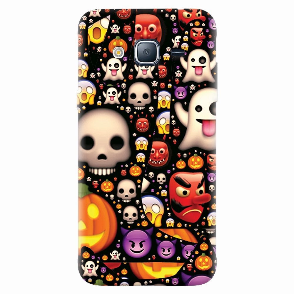 Husa silicon pentru Samsung Galaxy J5 2015, Emoji Mess