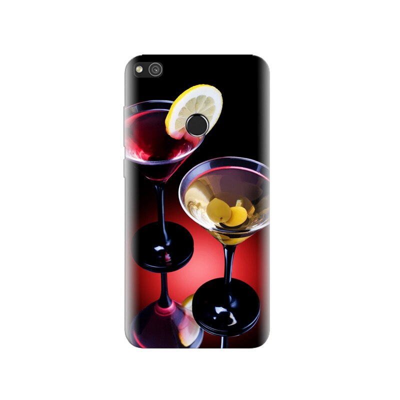 Husa Huawei P8 Lite 2017 Red Yellow Cocktails Drinks Top View