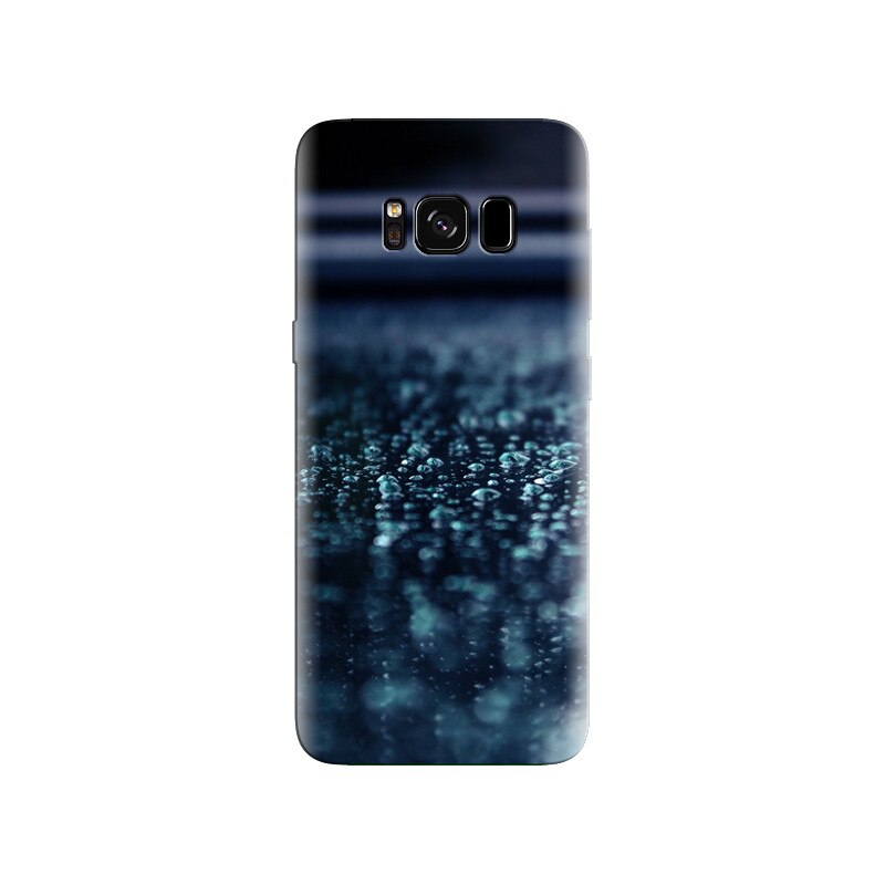Husa Samsung S8 Macro Water Drops Blue Surface